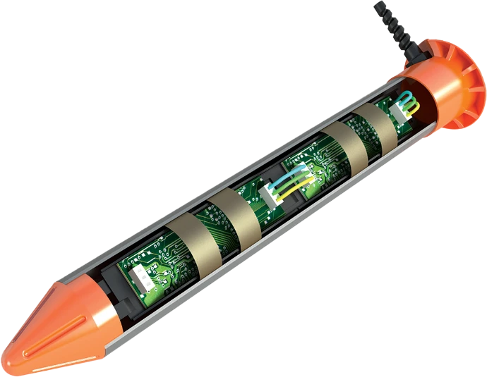 Illustration de la sonde capacitive HydraScout montrant la technologie de mesure de l’humidité du sol